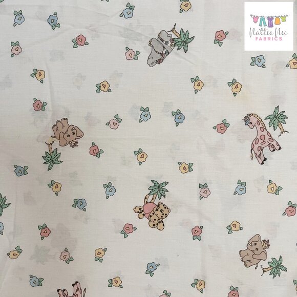 Vintage Baby Animals Fitted Crib Sheet, Little bedding, 1993 - Picture 1 of 6